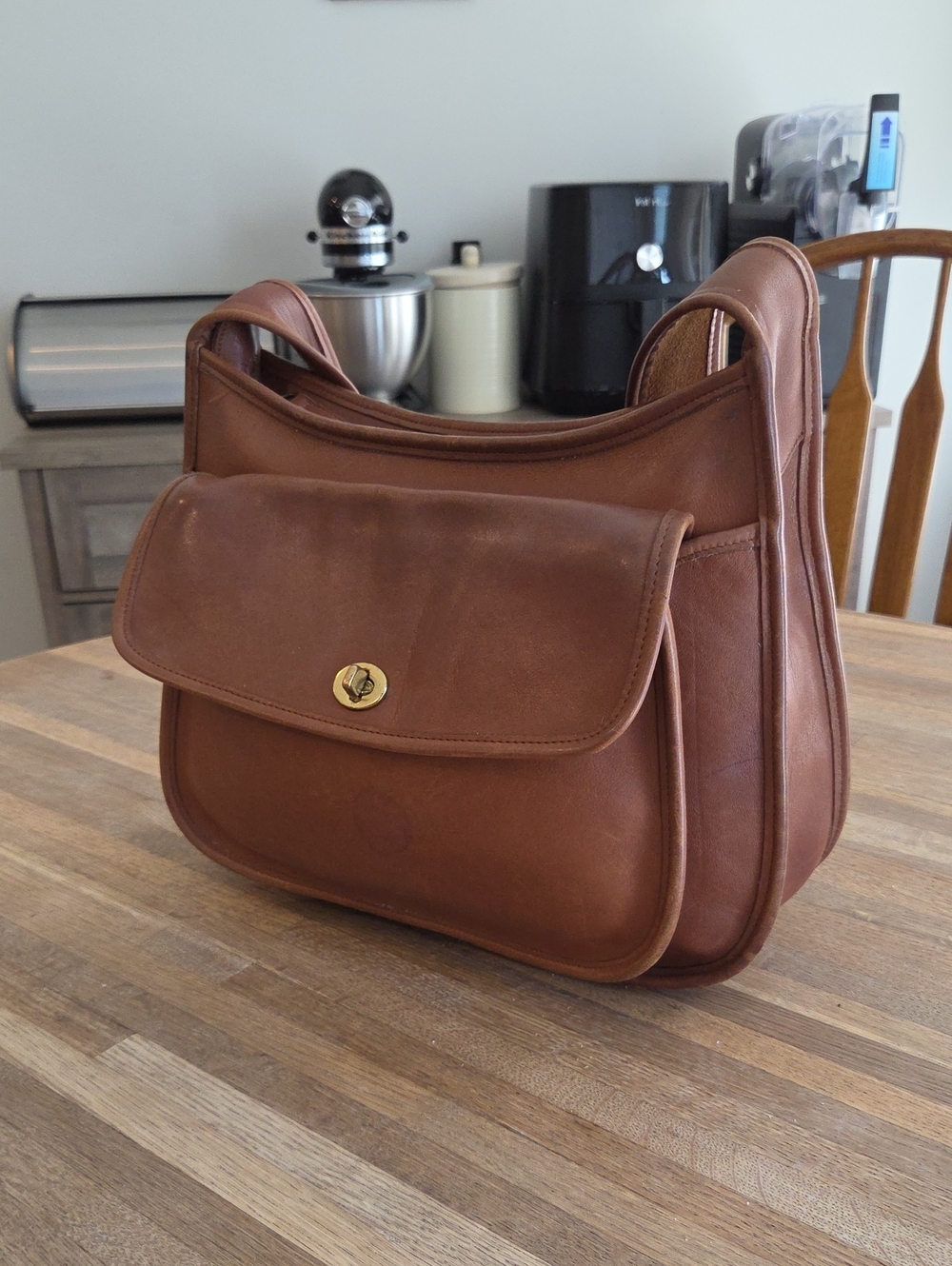 Coach Vintage Taft Bag Glovetanned Leather 9980 British Tan + Bonus!!!